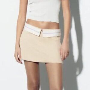 Zara Fold Turnover Waistband Skort